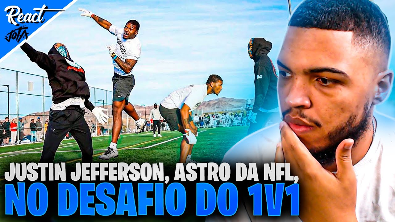 JUSTIN JEFFERSON ASTRO DA NFL NO DESAFIO 1 V 1 | Cortes do Jota Jogadas