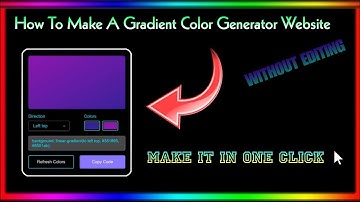 How To Make A Gradient Color Generator Website - Without Coding / Editing | Techtitive