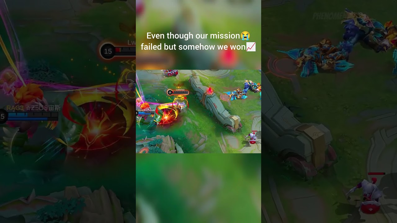 Even though our mission😭 failed but somehow we won📈 #mobilelegendswtf #mobilelegends #mlbbshorts #ml