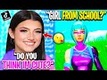 I Met CUTE GIRL From My SCHOOL On TIKTOK, and asked her out... (Fortnite)