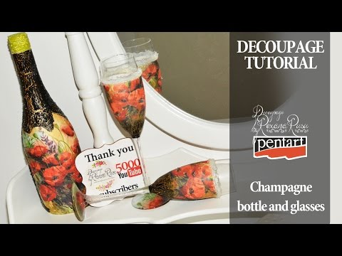 Video: Cum Să Decorați O Sticlă De șampanie Cu Decoupage