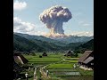 原子爆弾爆発直後のキノコ雲を広島市北部の山間部から見た再現動画 - the Mushroom Cloud Immediately After the Atomic Bomb Explosion,