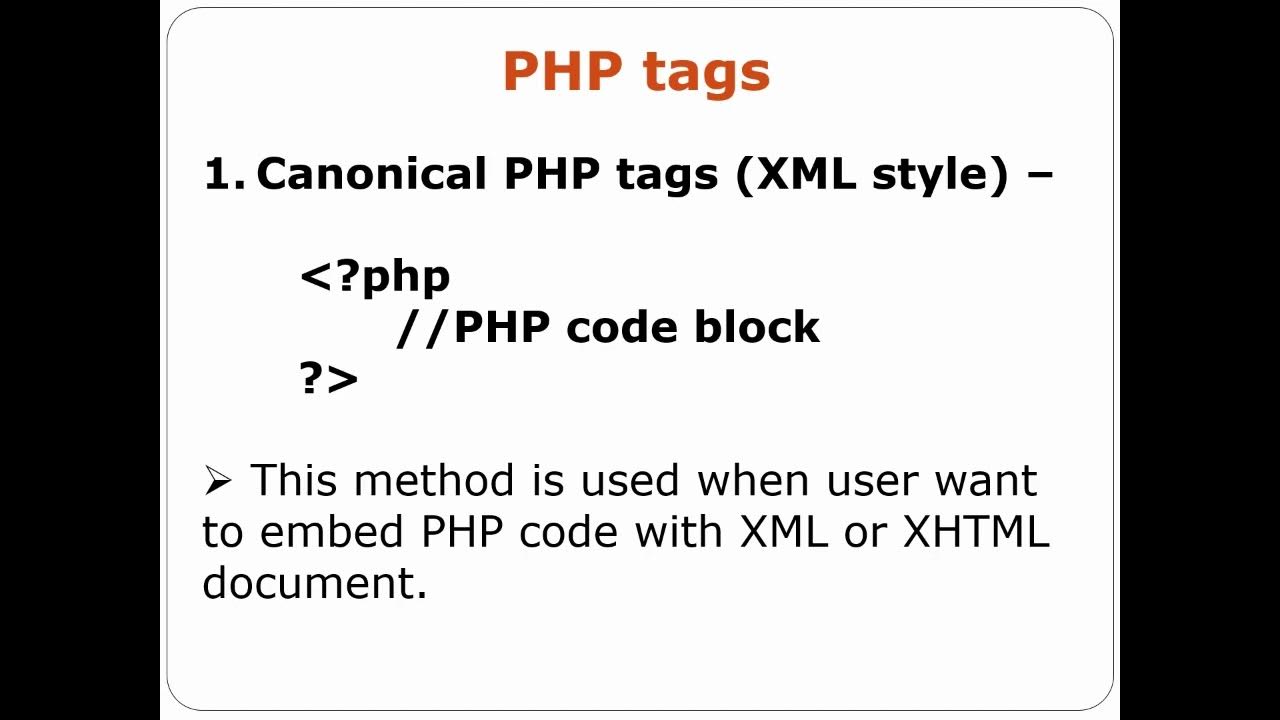 Structure of PHP Program - YouTube