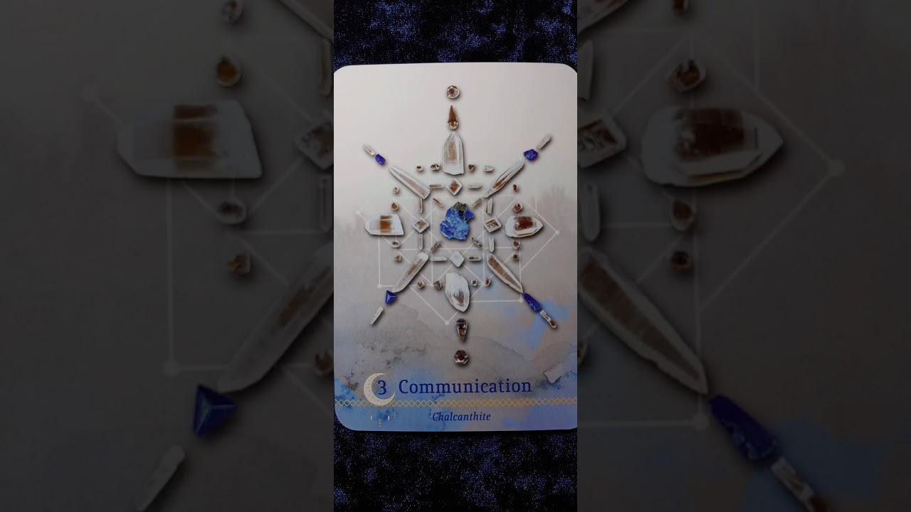 Communication ⛰️ Chalcanthite Crystal Grid Oracle Card Meaning