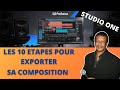 10 etapes pour exporter dans studio one