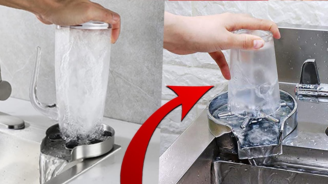 Rince-verre pour évier de cuisine, nettoyeur de tasse pour évier