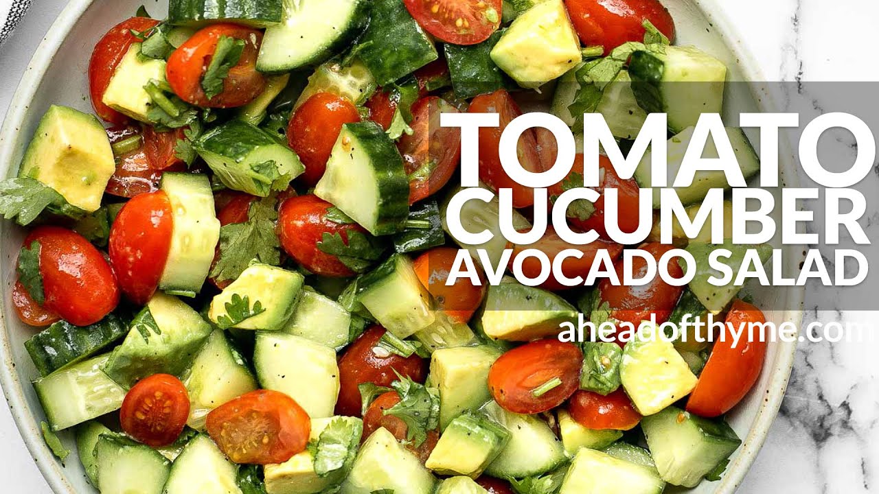 Tomato Cucumber Avocado Salad