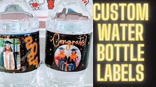 Celebrate Graduation with Custom Water Bottle Labels #graduationdecor #cricut