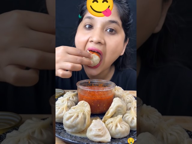 Mukbang ASMR Spicy chicken momos eating challenge #mukbang #asmr #chicken momos eating challenge 🥵😋