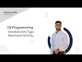 VariableDataTypeOpertaore Activity