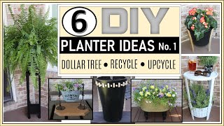 6 DIY PLANTER IDEAS | DOLLAR TREE DIY \& UPCYCLE | FARMHOUSE AND BOHO