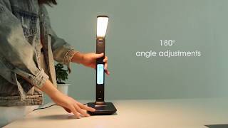 Modern Business Led Office Desk Lamp With Calendar Temperature Alarm Clock table Light LAOPAO
