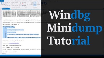 Windbg minidump basic tutorial - Extended
