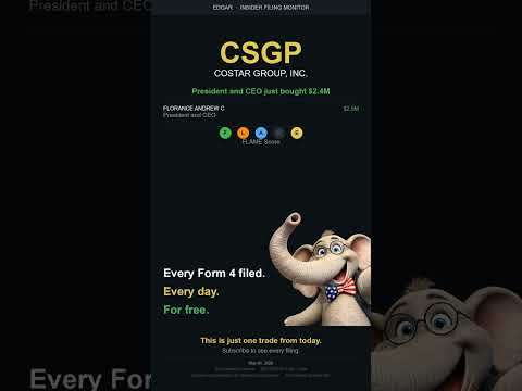 CEO Bought CSGP | May 04, 2026 #Shorts