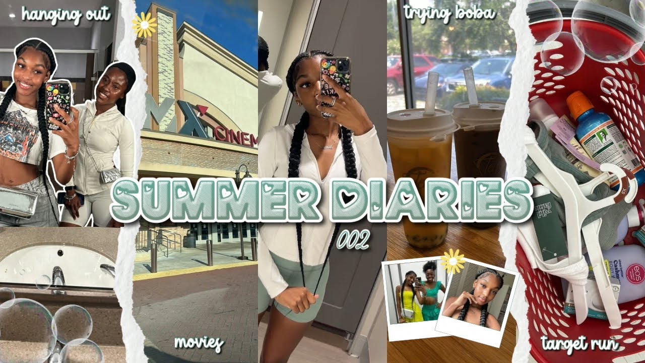 SUMMER DIARIES 002 ᥫ᭡ | new hair, movies, trying boba, shopping, + more!