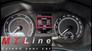 Skoda Scala, MY2019 - lap timer activation - vključitev štoparice