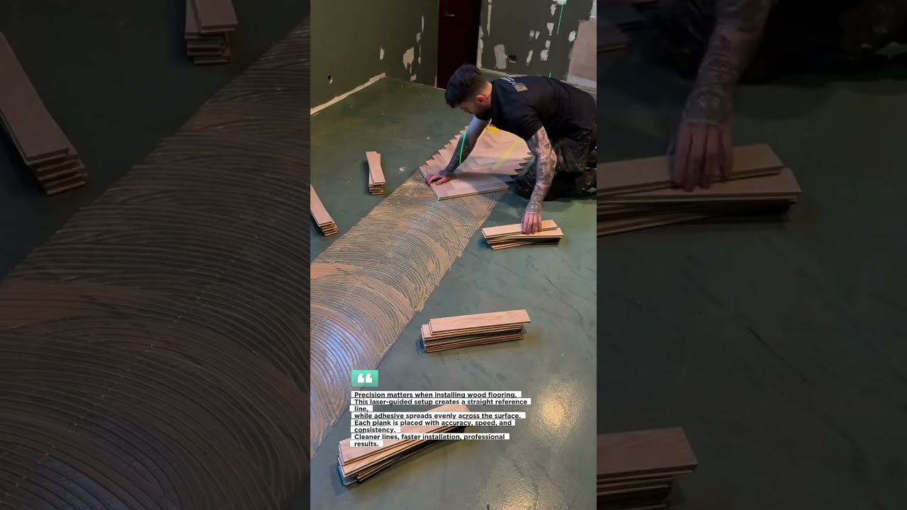 Laser-Guided Wood Floor Installation Tool 