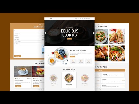 Create A Responsive Food / Restaurant Website Design Using HTML / CSS / JAVASCRIPT – From Scratch