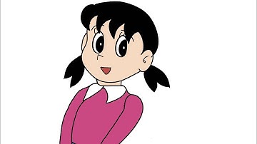 Shizuka from Doraemon drawing | Cartoon drawing | Art tutorial | Autodesk sketchbook🎨