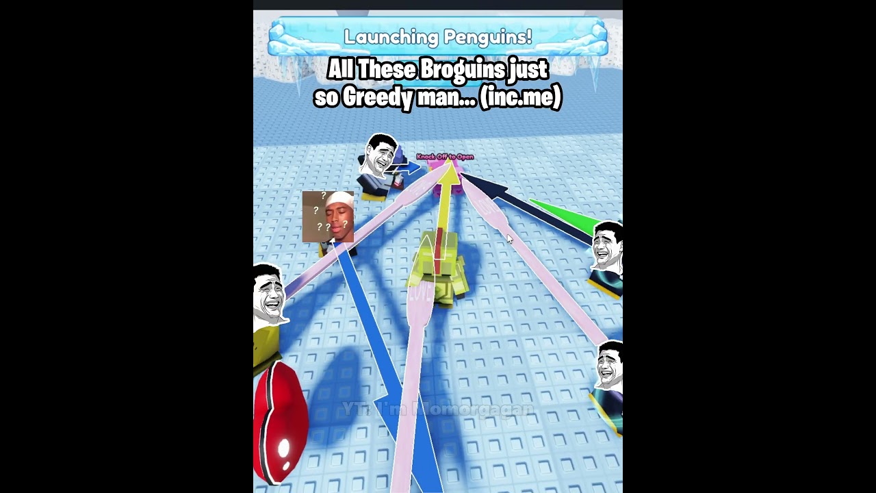 These Broguins So Greedy Man smh...  in Penguin Knockout Roblox!