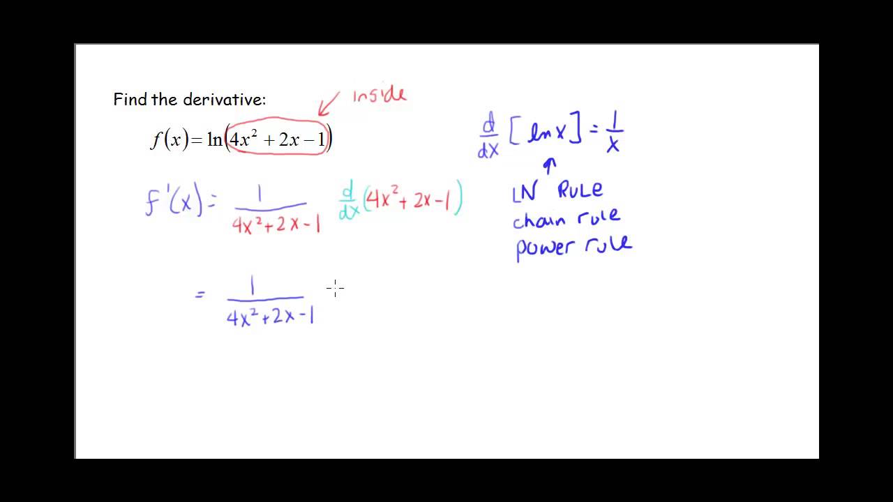 Derivatives Of Logs And Exponentials Part A YouTube Derivatives of logs and exponentials part a youtube