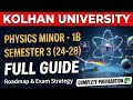 BSC SEMESTER 3 Physics Minor 1B || SYLLABUS DISCUSSION AND STRATEGY || #kolhan_university #semester3