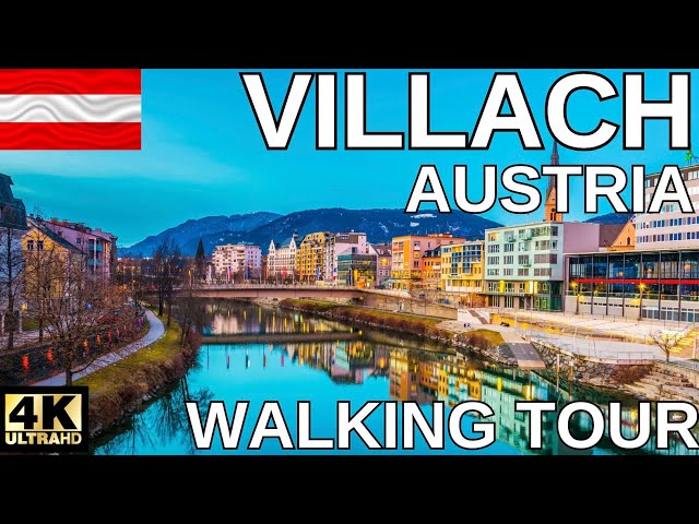 Travel vlog - Villach 🇦🇹 Austria 4K-UHD - Walking Tour in a city near Italy and Slovenia - With Captions!