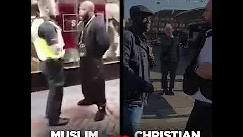 Christian Street preacher in London arrested. Aggressive Muslim - not!