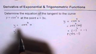 Q2 Equation of Tangent for Cosine Cube Calculus