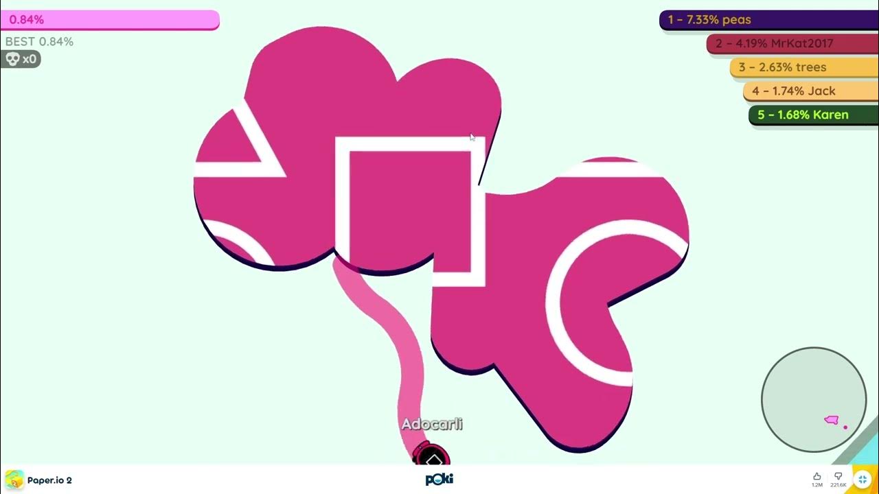 Playing Paper.io on POKI part 3 YouTube