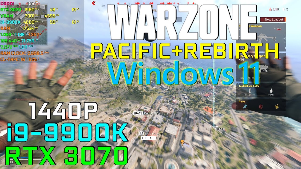 Call of Duty Warzone Pacific/Rebirth Low 1440P | RTX 3070 | i9-9900K 4.6Ghz [Windows 11]