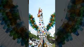 Majestic Phoenix Sculpture from Recycled Bottles – Indonesian Eco Art! #RecycledPhoenix