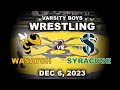 Varsity boys wrestling wasatch vs syracuse dec 6 2023