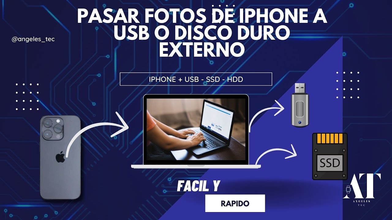 Como descargar fotos de iPhone a USB o DISCO DURO EXTERNO 2024