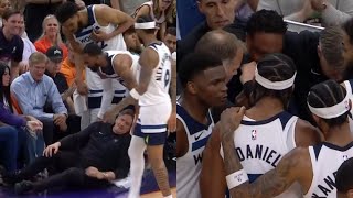 MIKE CONLEY WIPES OUT \& INJURES COACH! THEN ANT WAS LIVID AFTER IT HAPPENED!