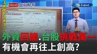 外資九月回籠! 台股聚焦台積電營收.蘋果鏈行情 有機會再往上創高 │主播丁士芬│【iStock盤前解析】20190909│三立iNEWS