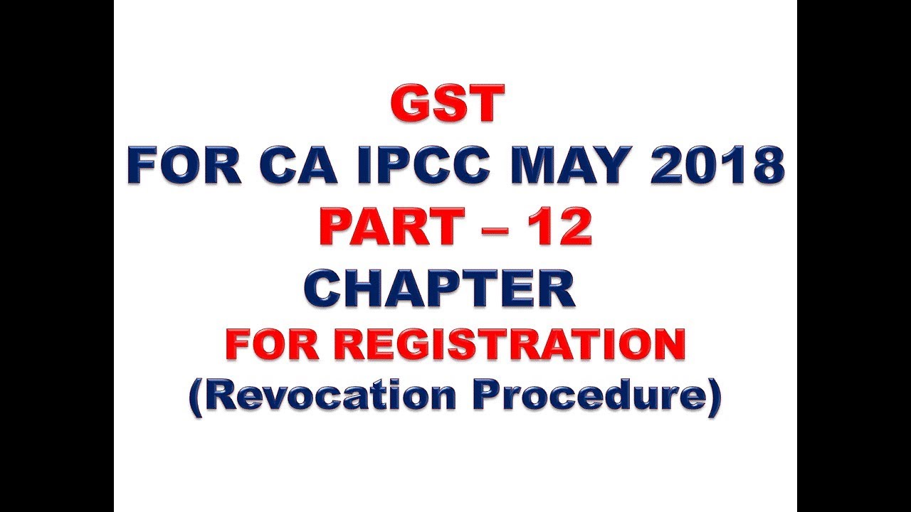 GST FOR CA IPCC MAY 2018 PART 58