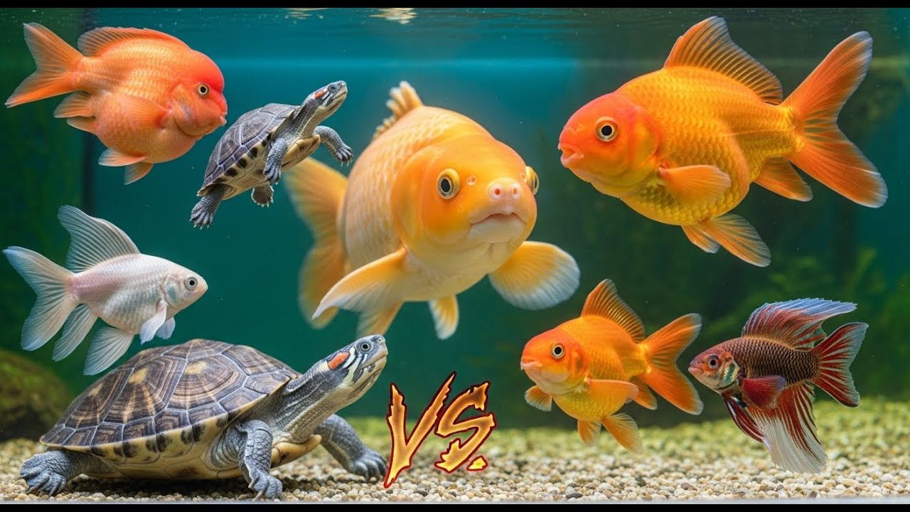 Blood Parrot Fish vs Giant Goldfish 🐟🔥