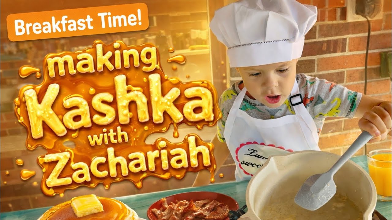 Zachariah making oatmeal 