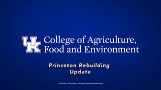 Princeton Rebuilding Update