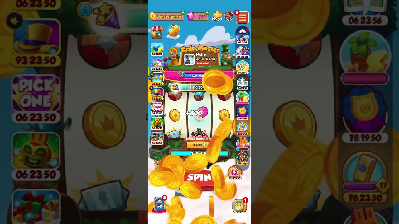 COIN MASTER VILLAGE ATTACKS AND RAIDS💵 1 LAKH SPINS GAMEPLAY😈 