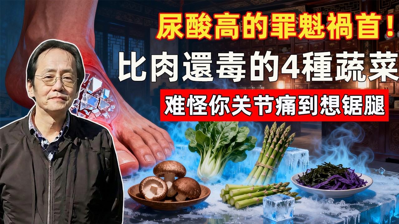 倪海廈：尿酸高的“罪魁禍首”不僅是海鮮！這 4 種蔬菜嘌呤比肉還高，痛風患者天天吃，難怪關節痛到想鋸腿！