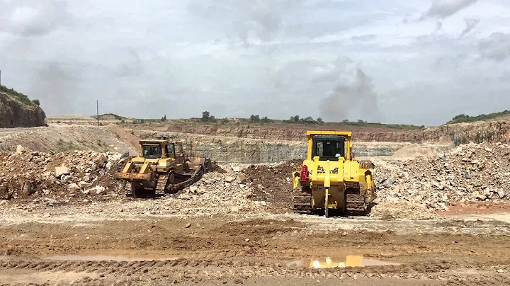 Cat D9 Dozer and Komatsu D275