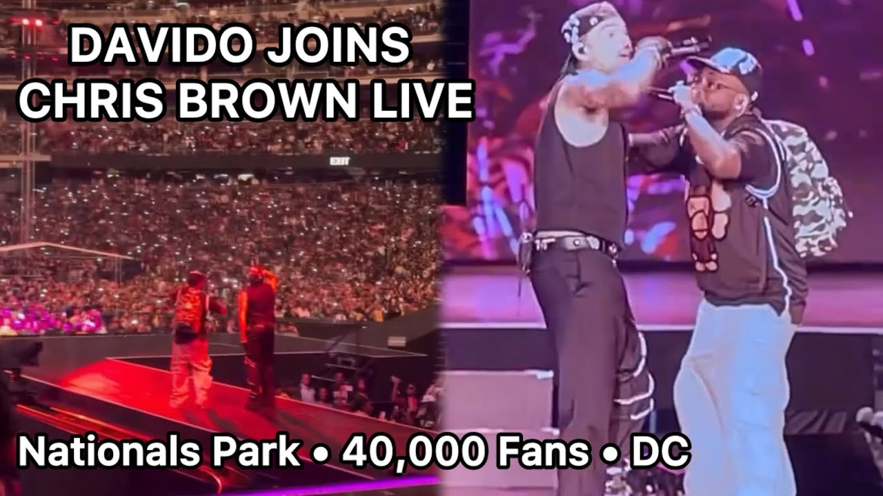 Davido Live at Chris Brown’s Sold-Out DC Concert at Nationals Park Full Performance 2025