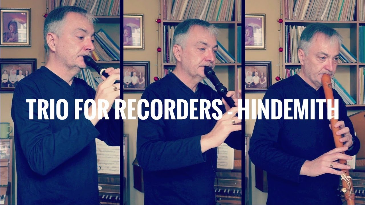 Hindemith - Trio for Recorders (Ploner Musiktag) - 1st Movement, Allegro. Published by Schott 1932