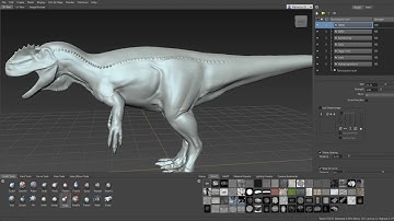 Dev Stream - Metriacanthosaurus Modelling #1 (July 28 2019)