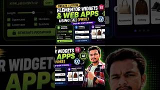 Create Custom #elementor Widget &amp; Wb Apps for free | #aitools I #angie #ai #aiwebsites #shortvideo