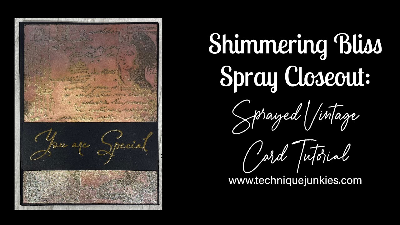 Shimmering Bliss Spray Closeout: Vintage Card
