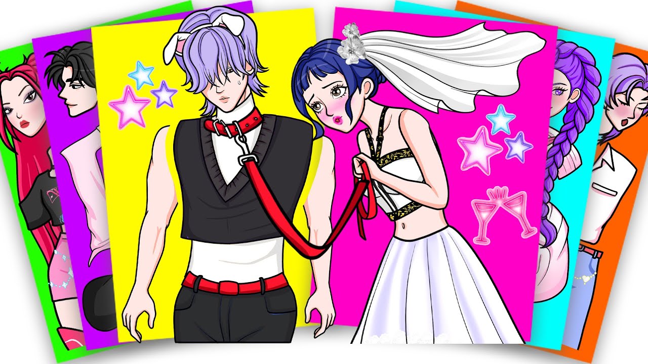 CRAZY WEDDING of HUNTRIX ZOEY and MYSTERY SAJA BOYS - KPOP DEMON HUNTERS | Sticker Book DIY