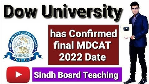 Dow University has Confirmed final MDCAT Exam 2022 Date.